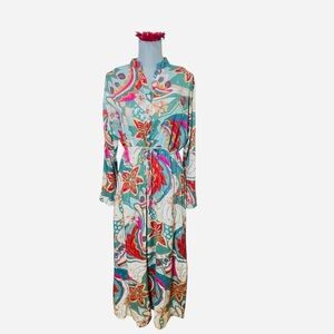 SUHE Multicolor Boho
Floral Maxi Dress - Size L/XL - Styled in
Italy